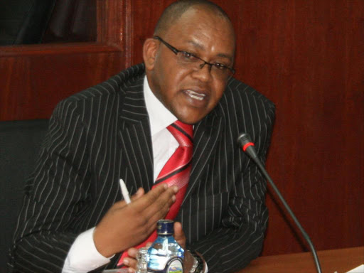 Suspended judge Justice Joseph Mutava Mbalu before the JSC.