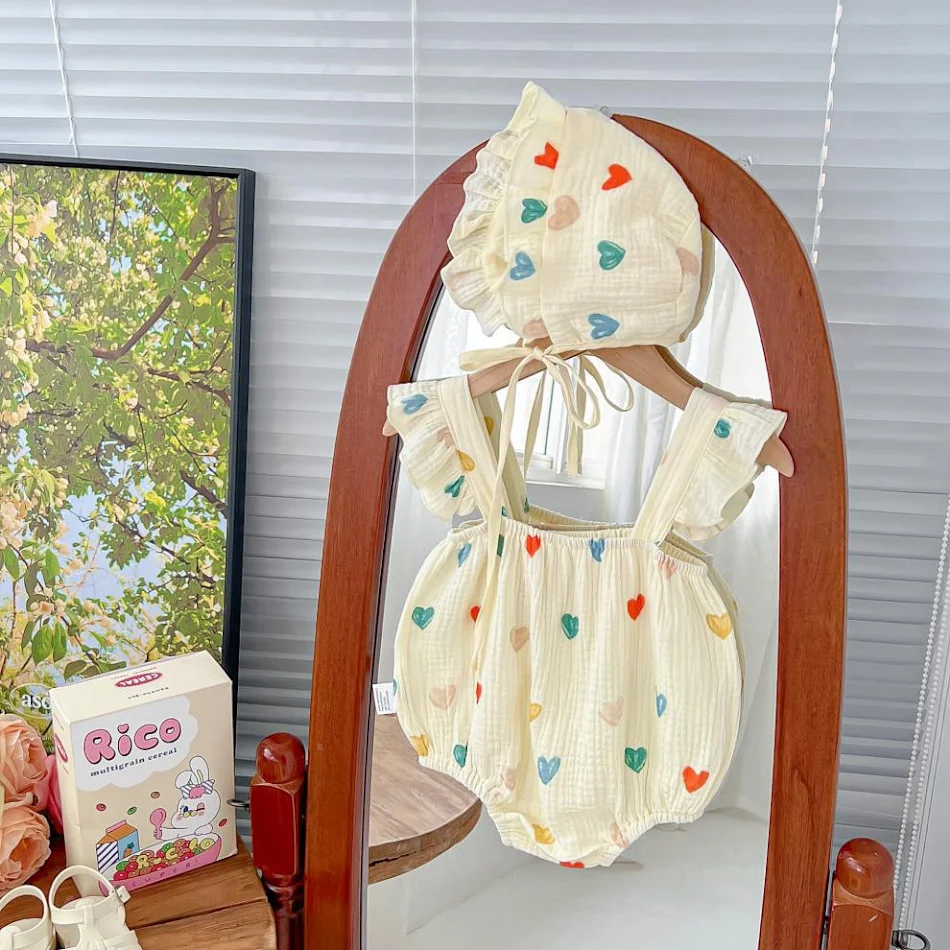 Zomer baby jumpsuit Sling romper lichtgewicht ademend Perfect voor warme dagen Comfortabel en stijlvol ideaal voor de zomer.