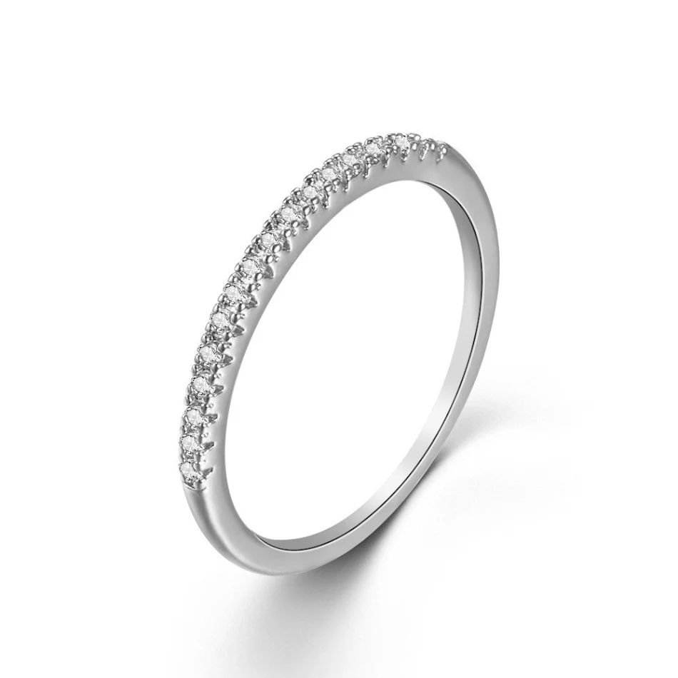 Bague femme en zircon micro-incrustée Bijou de niche Élégance et éclat Design unique pour un style sophistiqué et tendance