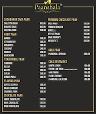 Paanshala menu 1