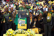 South African President Jacob Zuma greets supporters at a rally to commemorate the 105th birthday of his ruling African National Congress (ANC), in Soweto, South Africa, January 8, 2017. REUTERS/James Oatway