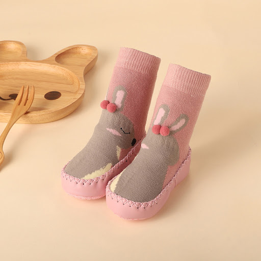 Title 9, Cute cartoon thick terry anti-skid baby socks p...