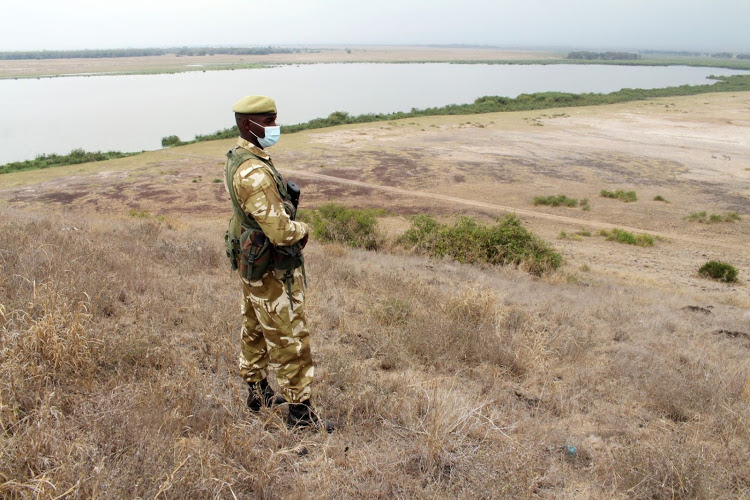 A KWS warden in the Amboseli National Park, Kajiado, on August 12