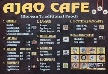 Ajao Cafe menu 