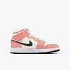 gs air jordan 1 mid se team orange/sail/white/black