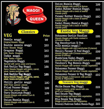 Maggie Queen menu 