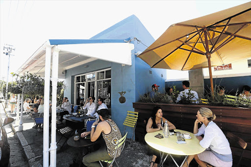 COLOUR OF COOL: The Blue Café is a quirky addition to Tamboerskloof's street life