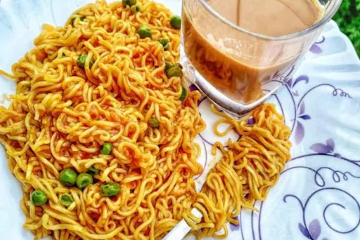 Plain Maggi With 2 Ginger Tea