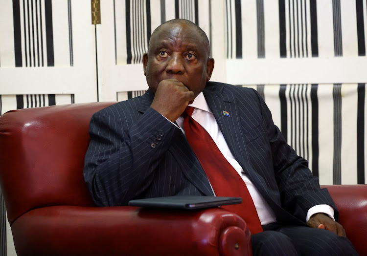 President Cyril Ramaphosa looks on ahead of addressing the Cape Town Press Club in Cape Town, on February 15, 2024. Picture: REUTERS/ESA ALEXANDER