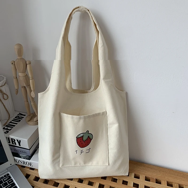 Nouveau Sac en Toile Monobretelle pour Étudiante, parfait pour l'école et le quotidien, léger, confortable et tendance.