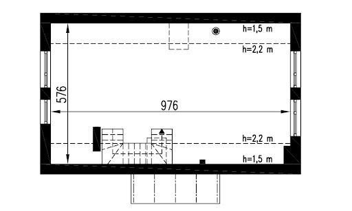 Przebojowy B pa - A111b/1 - Rzut poddasza do indywidualnej adaptacji (50,4 m2 powierzchni użytkowej)