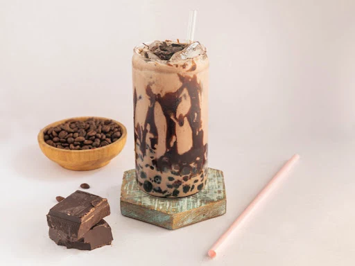 Chocolate And Cookie Iced Boba Latte