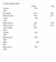 Cake Express menu 3