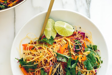 Rainbow Glass Noodle Crunch Salad with Chile-Lime Vinaigrette