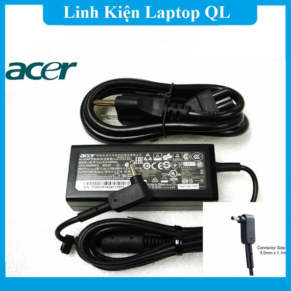 Sạc Laptop Acer Swift 3 Sw312 - 31 Sw312 - 31P Sf314 - 51, Sf314 - 51 - 38Ee V3 - 371 - 596F V3 - 371 /Swift 5 Chromebook (19V - 2.37A - 45W