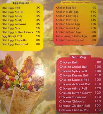 Roll's Expresso menu 