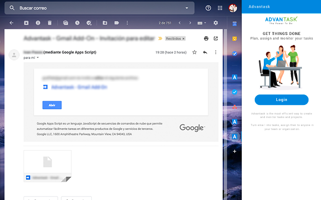 Advantask - Task Management - Gmail screenshot 1