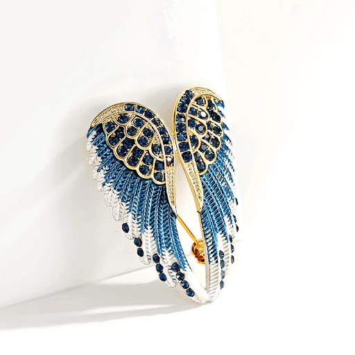 Title 2, Temperament engelvleugel broche, elegante dames...