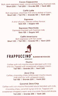 Starbucks menu 2