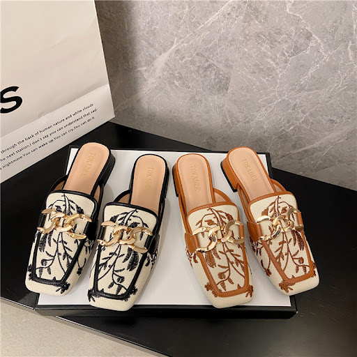 Title 13, Womens Closed Toe Half Slippers For Summer. Ex...
