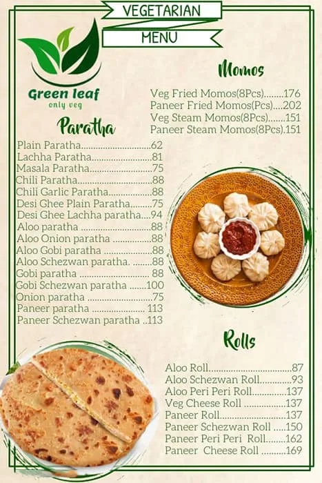 Green Leaf - Only Veg menu 