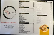 Cafe Ecstacy menu 1