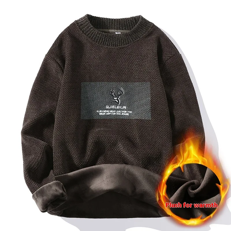 Maglione in maglia con fondo foderato in pile super morbido. Ottimo per calore e comfort, perfetto per climi freddi e per vestirsi a strati.