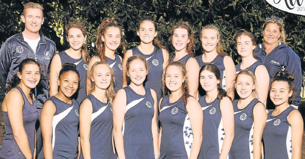 Collegiate High’s first hockey team came second at the SPAR National All Girls Sport and Cultural Festival at the weekend. The squad is, back, from left, Andrew Beynon (coach), Shelby Sofianos, Taz Preller, Josi Hofmeyr, Gemma Bisdee, Jessica Parker, Sinead Walsh, Chantell Posthumus (manager), and front, from left, Lara Grant, Monique Titus, Jade Voigt, Lara Cunningham (captain), Caitlin Brooks (vice-captain), Camilla Warner, Caitlin van Goeverden and Taylor Gilbert