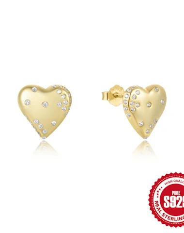 Nouveaux clous d'oreilles en argent - 0