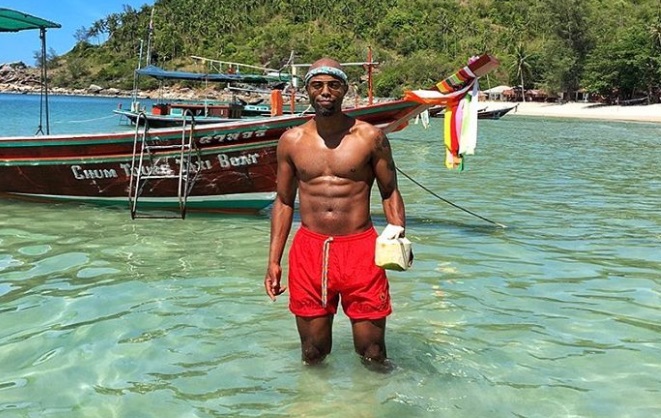 Actor Thapelo Mokena on holiday in Thailand.