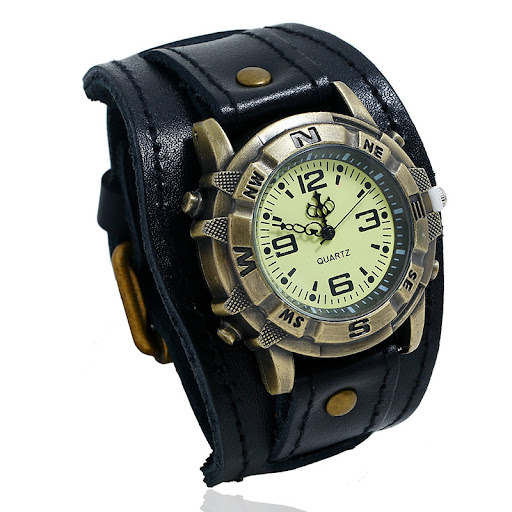 Title 5, Vintage Leather Watch Bracelet Versatile Fashio...