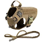 Brown harness leash