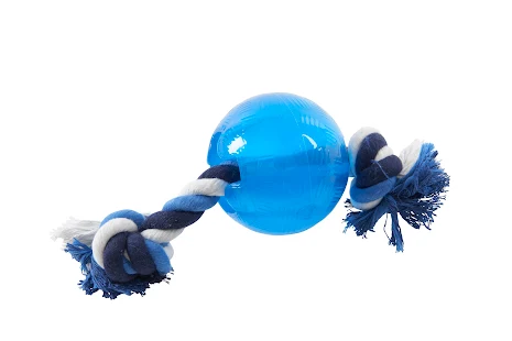 BUSTER Strong Ball w/rope, Ice blue, large