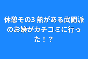 休憩その3 熱がある武闘派のお嬢がカチコミに行った！？