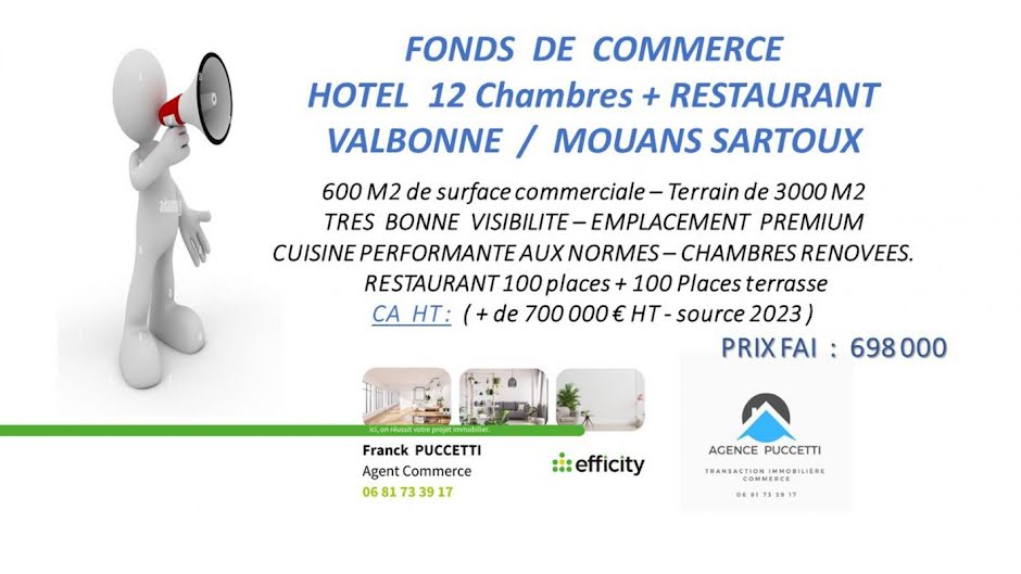 Vente locaux professionnels 25 pièces 600 m² à Valbonne (06560), 698 000 €