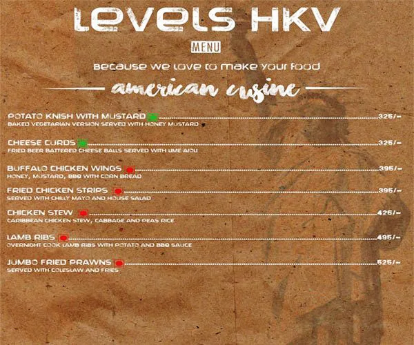 Levels HKV menu 