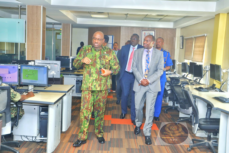 IG of Police Japheth Koome with head of Public Service Felix Kosgei on Thursday, January 19, 2023