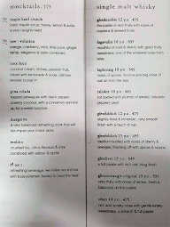 N Bar & Grill menu 7