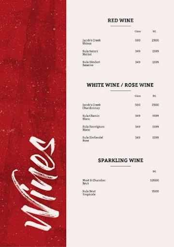 K2 wine n dine menu 