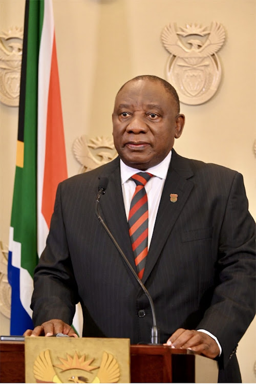 President Cyril Ramaphosa will address SA at 8pm on Sunday. File photo.