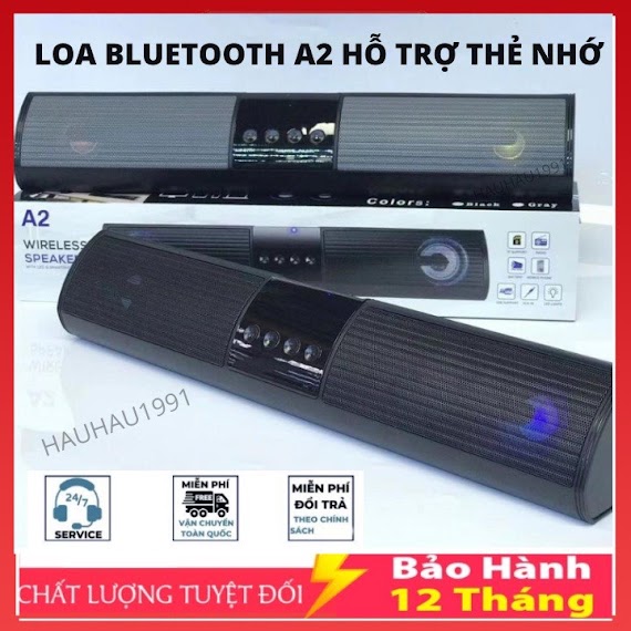 Loa Bluetooth Mini A2 Âm Bass Cực Đã Nghe Nhạc Cực Hay Âm Thanh Đỉnh Hỗ Trợ Thẻ Nhớ Bảo Hành 1 Năm