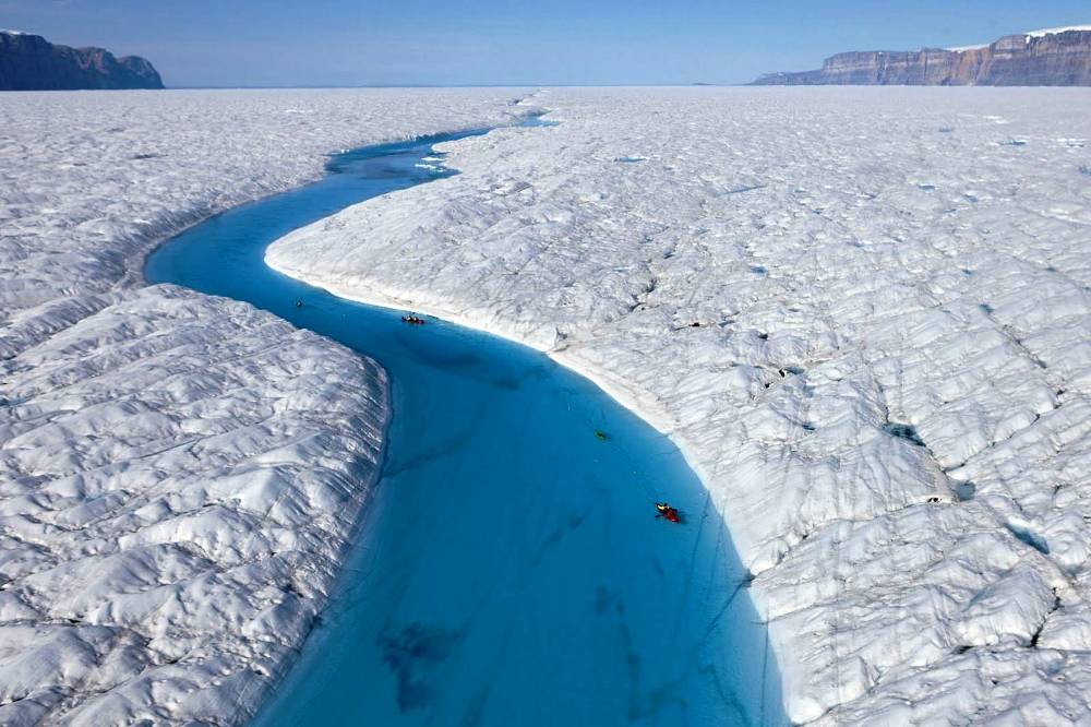 Un viaje en kayak frío