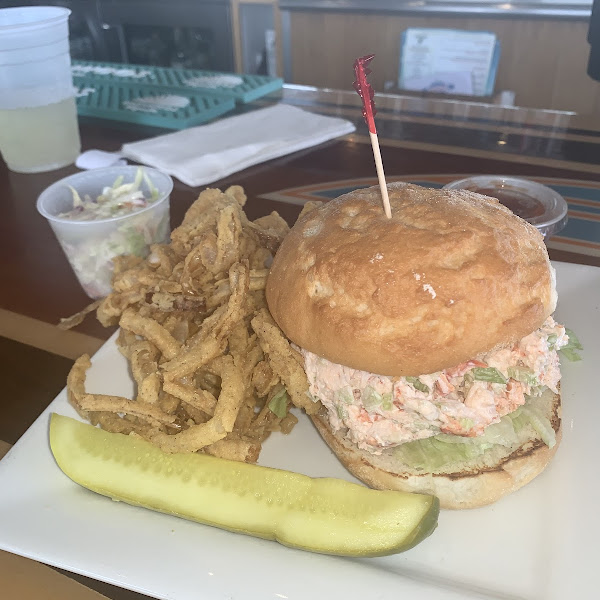 GF lobster roll and onion rings!