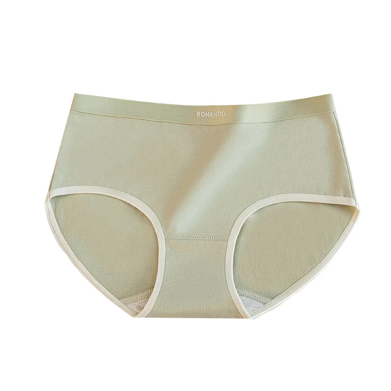7A Antibacteriële dames slips van puur katoen met middelhoge taille, eenvoudig en comfortabel voor elke dag.