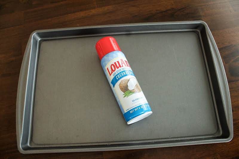 Cookie Sheet With Non-stick Spray.