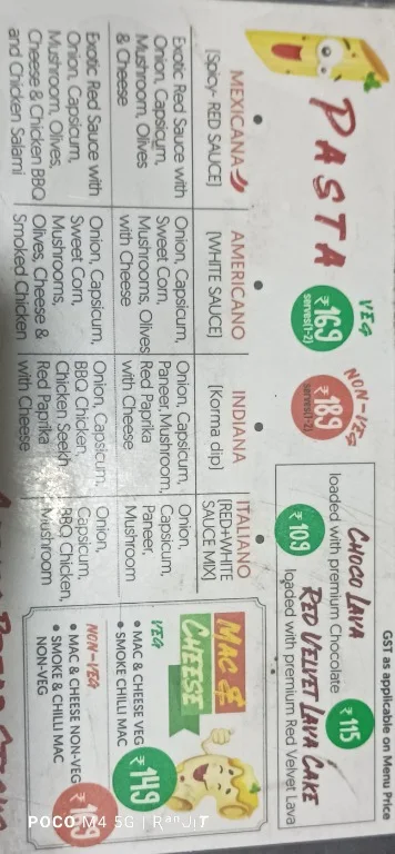 La Pino'z Pizza menu 