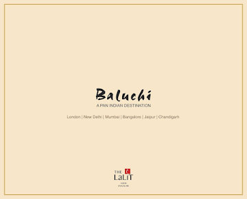 Baluchi - The Lalit menu 