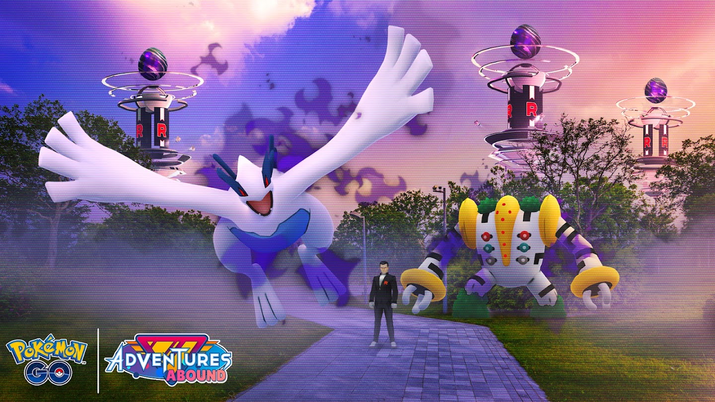 Sinister shadows abound this Halloween season. Team GO Rocket returns, Giovanni partners with Shadow Regigigas, and Shadow Lugia makes its Shadow Raid debut!