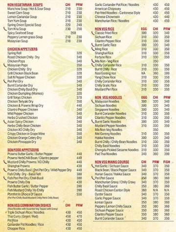 Springs Pizza menu 