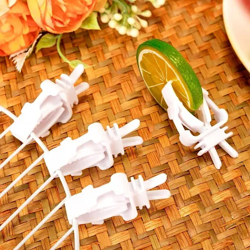 12pcs Birds Food Holder Pet Parrot Feeding Fruit Vegtable Clip Cuttlefish Bone Feeder Device Pin Clamp Bird Cage Accesso